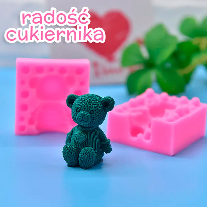 Forma silikonowa 3D Miś, 4,5 cm 