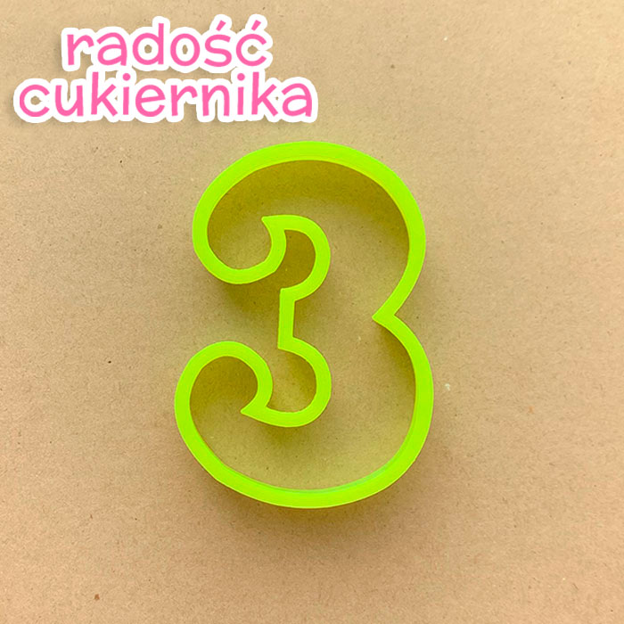 Foremka do piernika numer "3", 8 cm 