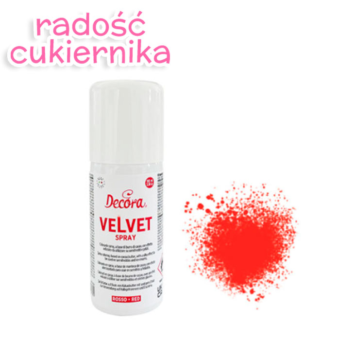 Spray velvet zamsz czerwony Decora 100 ml 