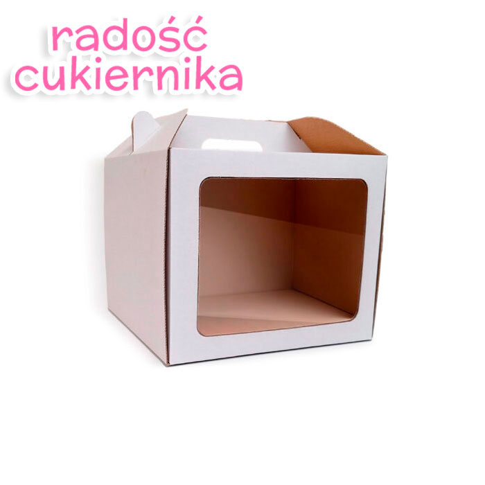 Pudełko na tort 26 × 26 × 25 z okienkiem 