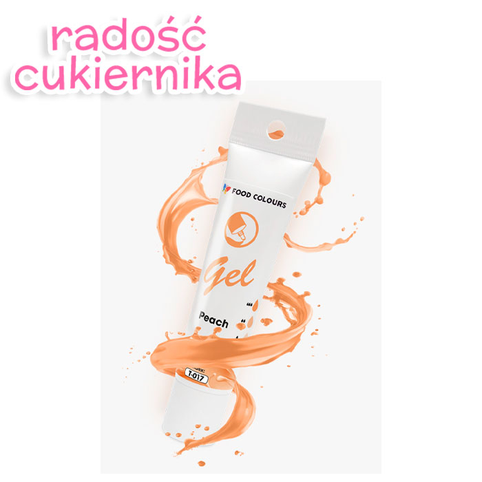 Barwnik spożywczy gel w tubce Food Colours peach, 30 g 