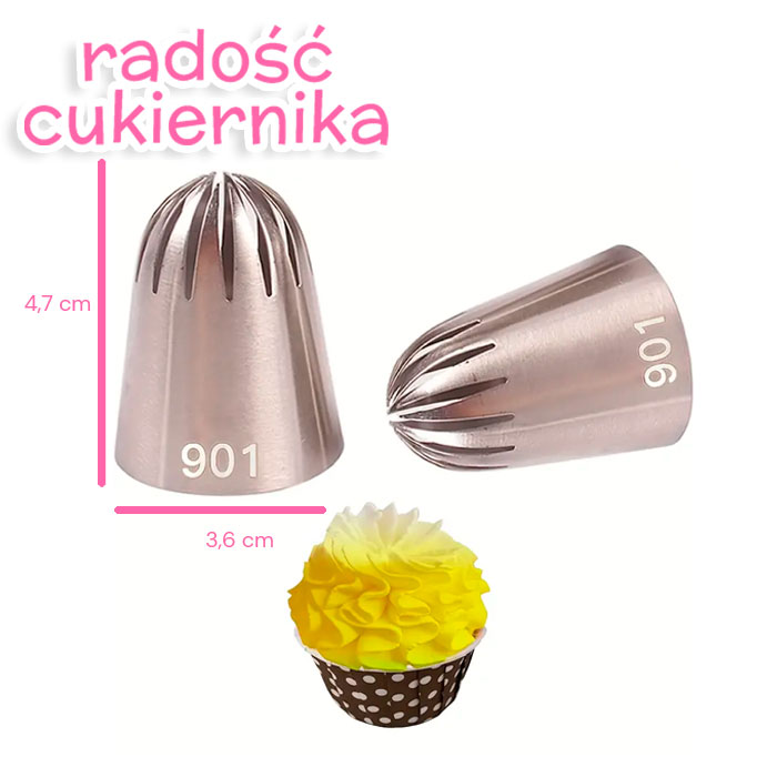 Tylka stal nierdzewna do kremu № 901 