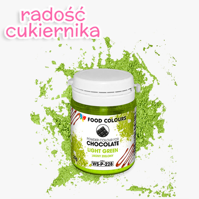 картинка Barwnik spożywczy do czekolady, 20g jasny zielony 