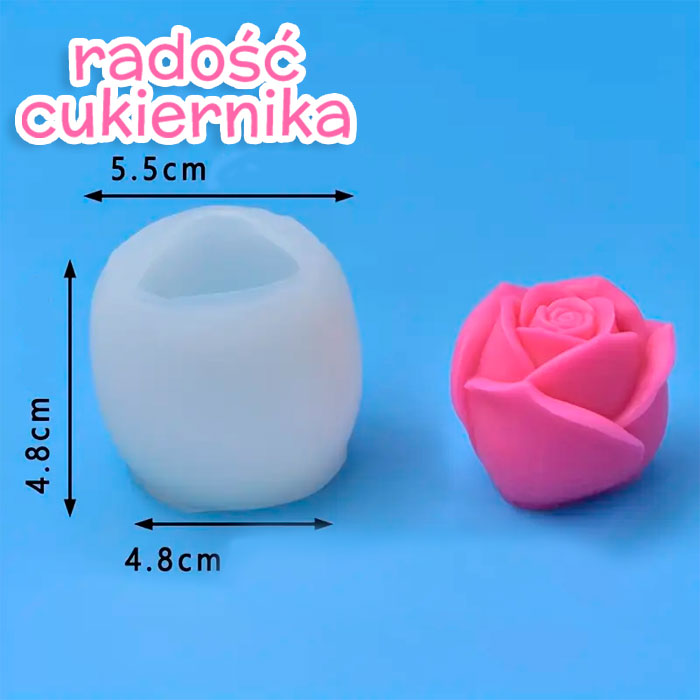 Forma silikonowa "Róża", 5,5 x 4,8 cm 