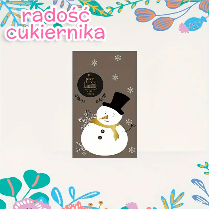 картинка Minipocztówka "Bałwan" 9 х 5,5 cm 
