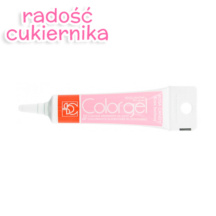 Barwnik spożywczy w żelu różowy tubka, 20 g 