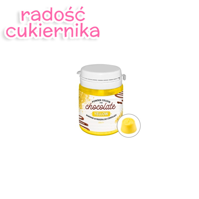 картинка Barwnik spożywczy do czekolady, 20g żółty 