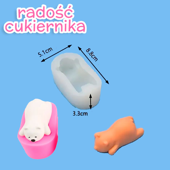 Forma silikonowa 3D Miś 8,8 cm 