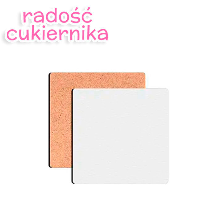  Podkład kwadratowy MDF do tortu 18 x 18 cm, 1szt 