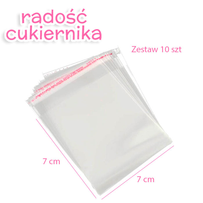 Samoprzylepne woreczki foliowe na desery 7 x 7 cm, 10 szt 