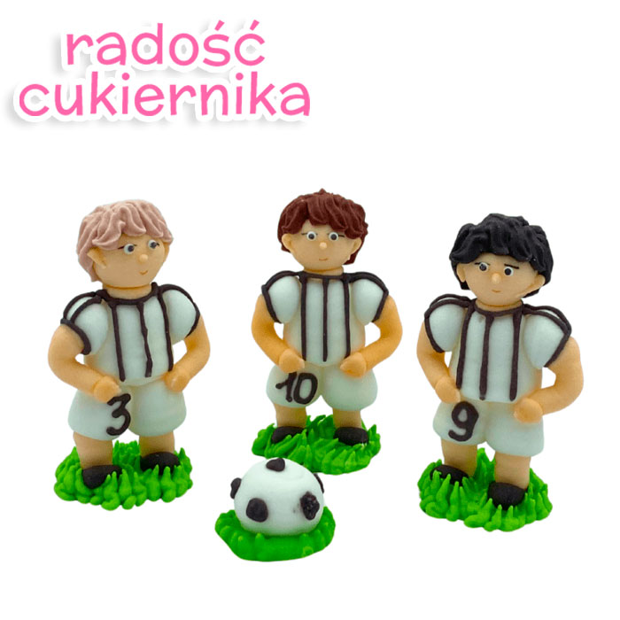 Figurki cukrowe – piłkarze, 4 szt. 