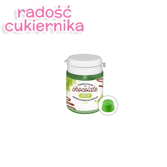 картинка Barwnik spożywczy do czekolady, 20g zielony 