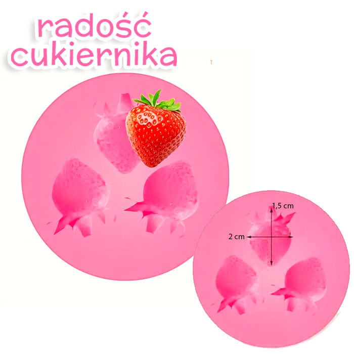 Forma silikonowa "Truskawka", 5,2 cm 