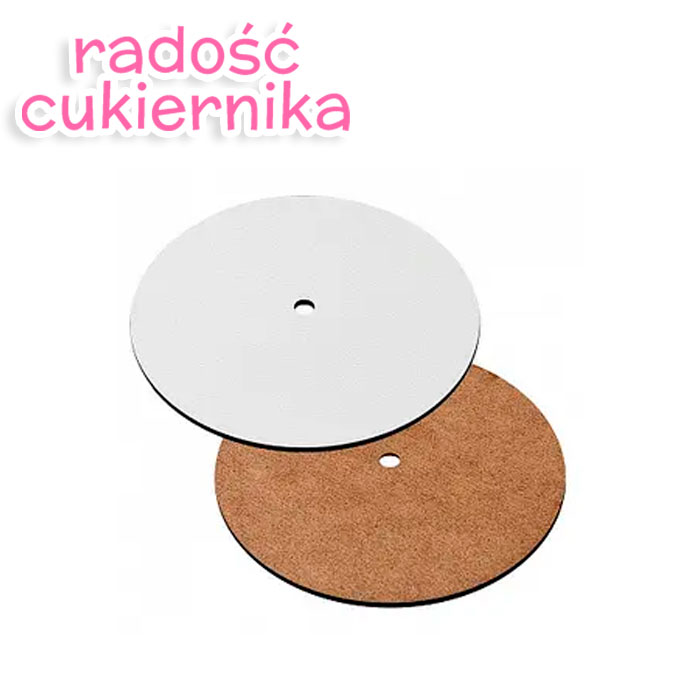  Podkład MDF do tortu piętrowego 14 cm otwór 1,3 cm, 1szt 