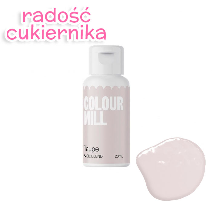 картинка Barwnik spożywczy olejowy Colour Mill szary Taupe, 20 ml  