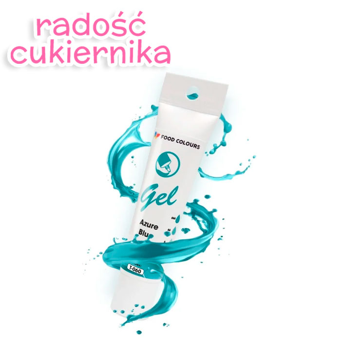 Barwnik spożywczy gel w tubce Food Colours Azure Blue, 30 g 