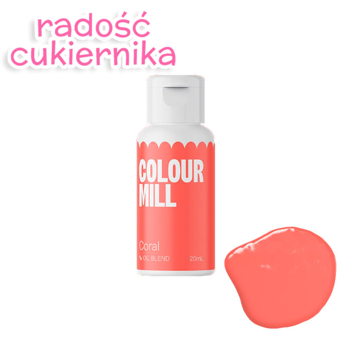 картинка Barwnik spożywczy olejowy Colour Mill Coral, 20 ml  