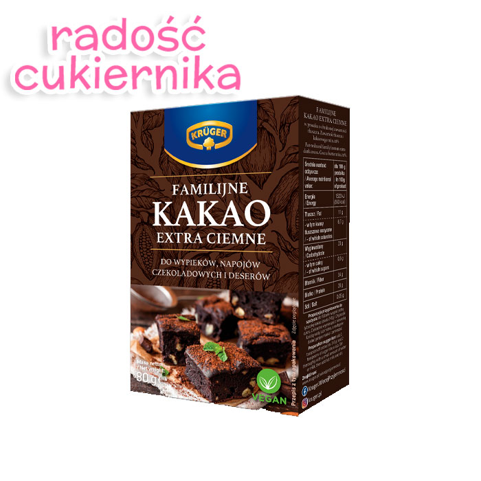 Kakao exstra ciemne w proszku "Kruger", 80 g 