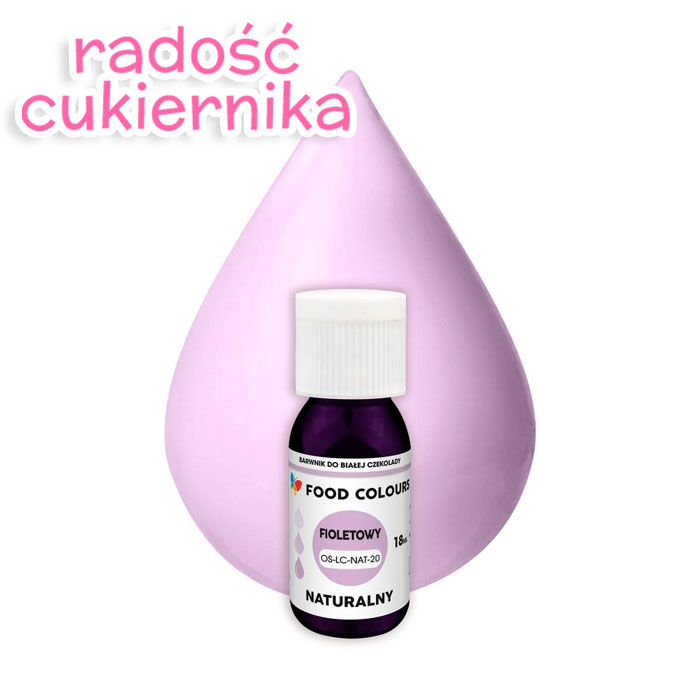 картинка Barwnik naturalny do białej czekolady "Food Colours" fioletowy, 18 ml 
