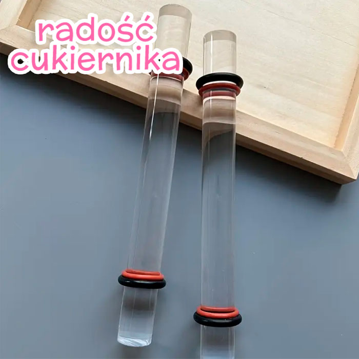 Wałek  z ogranicznikami, plastikowy, 19 cm  