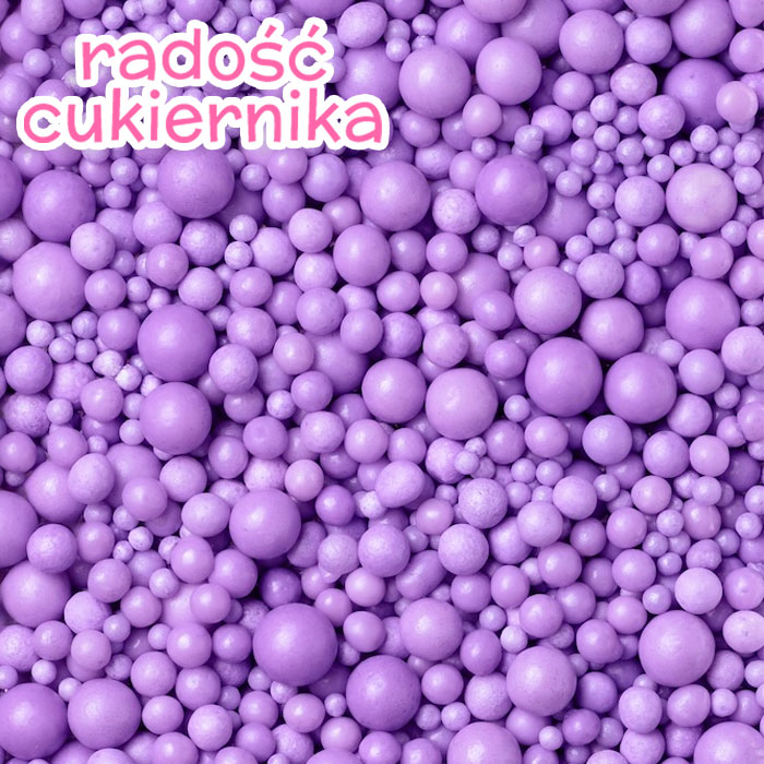 Perły cukrowe fioletowe Mix 50 g 