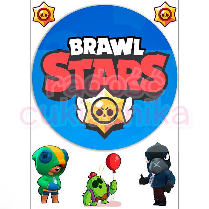Opłatek na tort "Brawl Stars №6"  