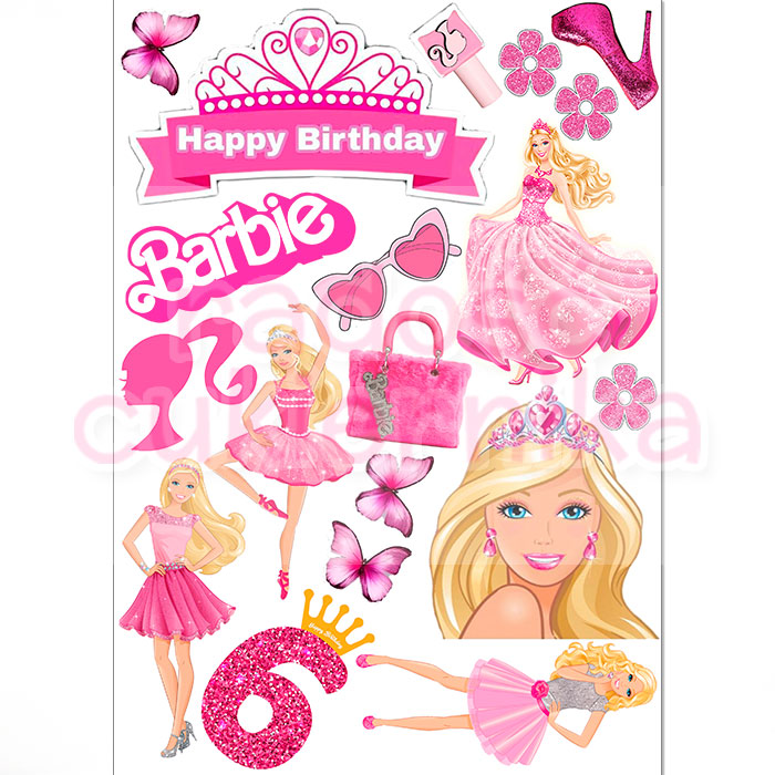 Opłatek na tort "Barbie №3"  