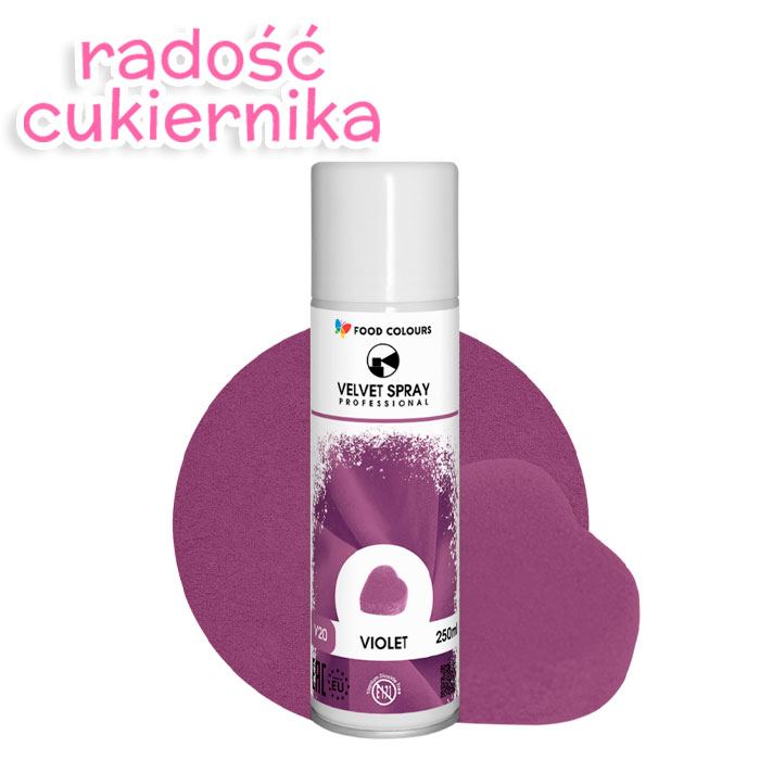 Spray velvet zamsz violet Food Colours, 250 ml 