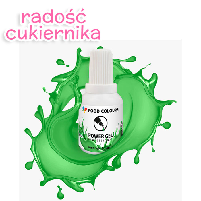 Barwnik w żelu Food Colours Power Gel 20 g, zielony 