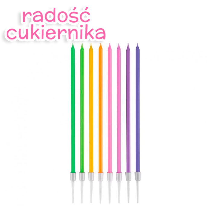 Świeczki pastelowy mix, 14 cm, 8 szt. 