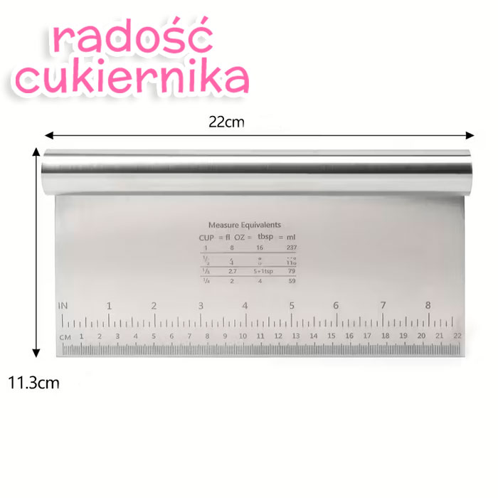 Skrobka ze stali nierdzewnej, 22 cm 