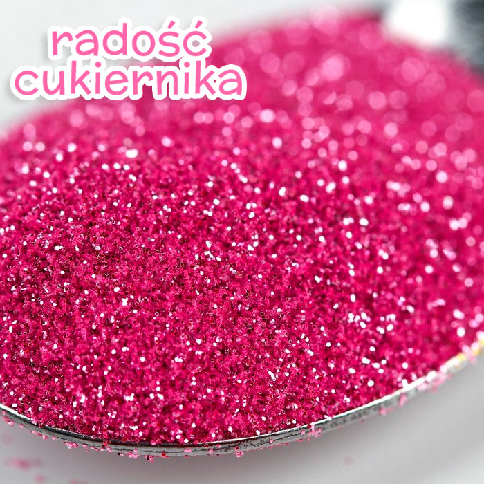 Brokat spożywczy drobnej frakcji, różowy, 5 gramów