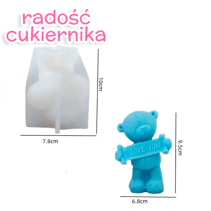 Forma silikonowa 3D Miś, 9,5х6,8 cm 
