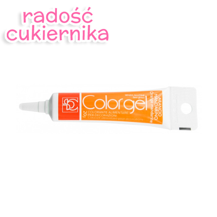 Barwnik spożywczy w żelu pomarańczowy mandarynkowy tubka, 20 g 