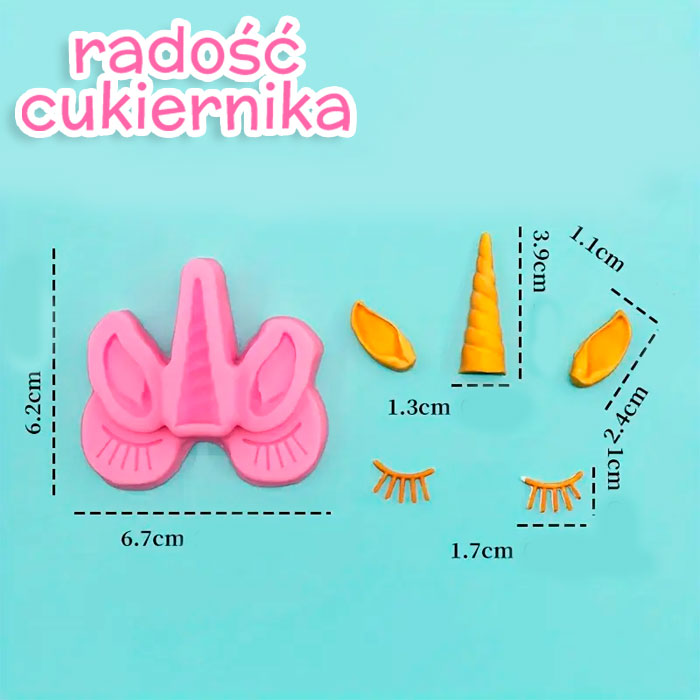 Forma silikonowa "Jednorożec", 6,2 cm 