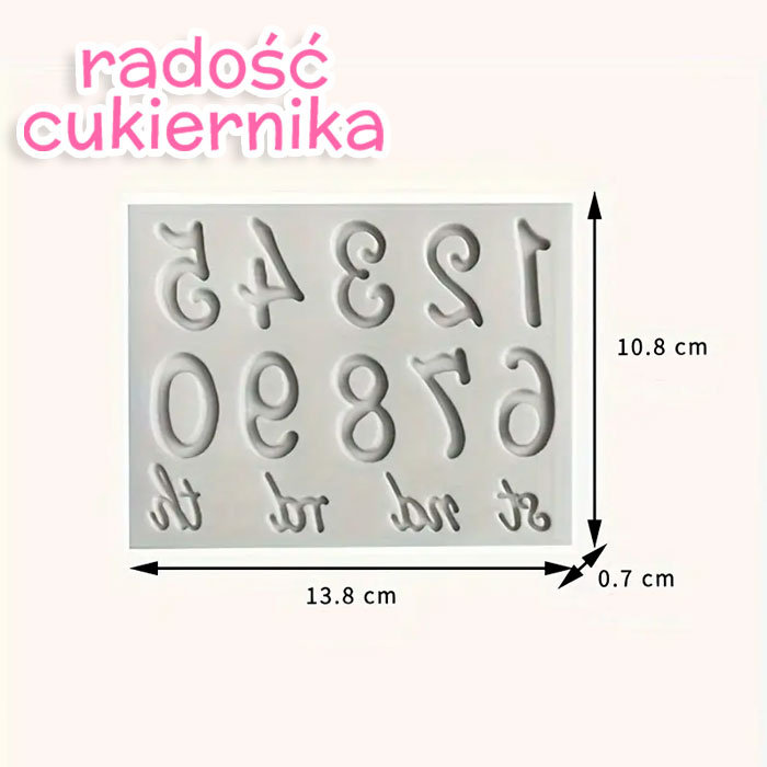 Forma silikonowa "Liczby" 10,8х13,8 cm 