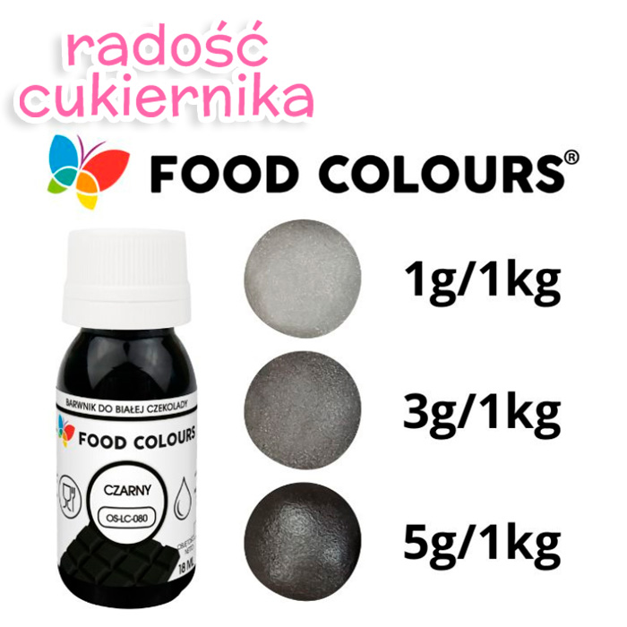 картинка Barwnik do czekolady 18 ml "Food Colours", czarny 