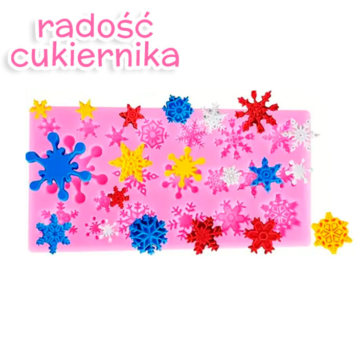 Forma silikonowa "Płatki śniegu", 20 komórek 