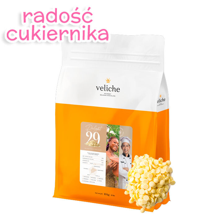 Czekolada biała Veliche Delight 29%, 2,5 kg 