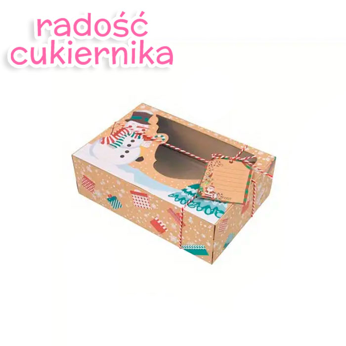 Pudełko na desery "Bałwan śniegowy" , 22 х 15х 7 cm 