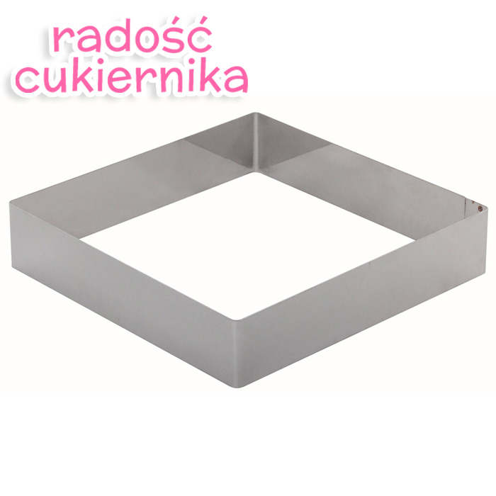 Rant cukierniczy 10 x 10 cm h 4,5 cm kwadratowy