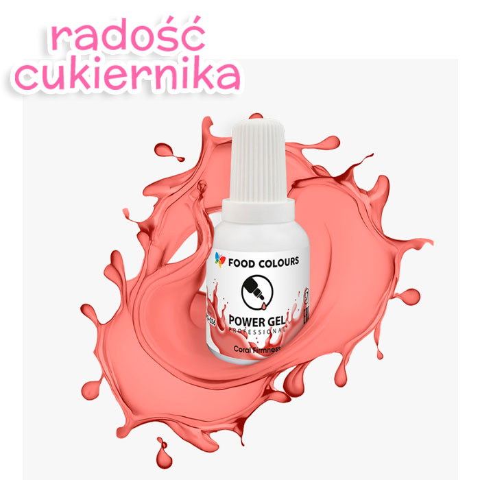 Barwnik w żelu Food Colours Power Gel 20 g, koralowy 