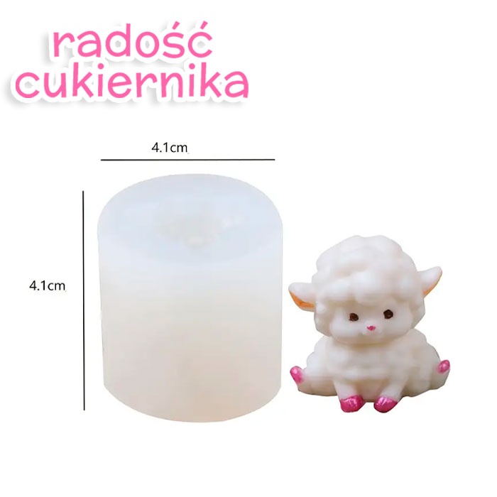 Forma silikonowa 3D Baranek, 4,1 cm 