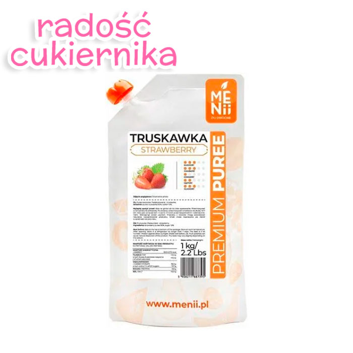 Puree Premium Truskawka  "Menii", 1 kg 