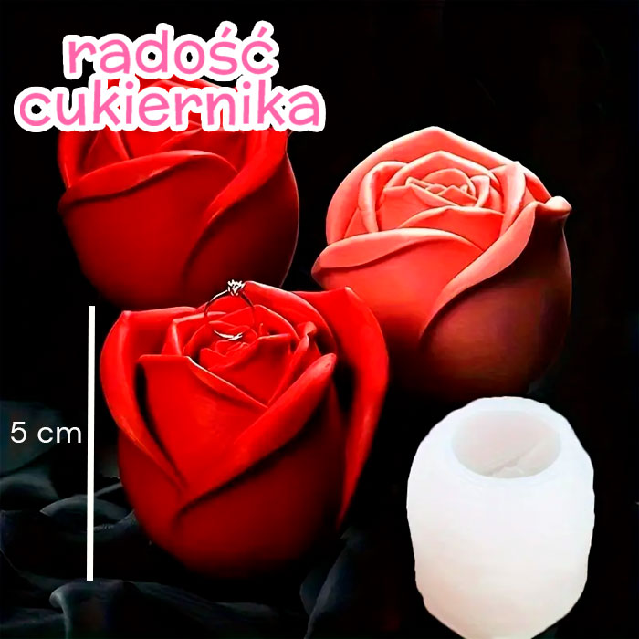 Forma silikonowa "Róża", 5 cm 