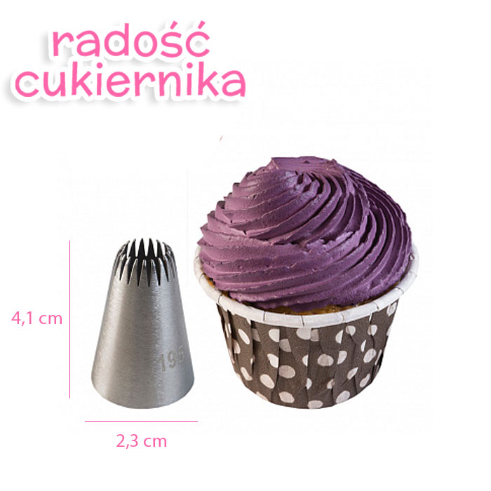 Tylka stal nierdzewna do kremu №195, 4 cm 
