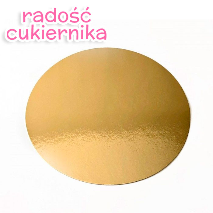  Podkład pod tort złoto 3 mm, okrągły śr.24, 1szt 