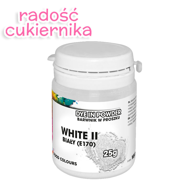 Barwnik spożywczy w proszku węglan "Food Colours" biały 25 g 