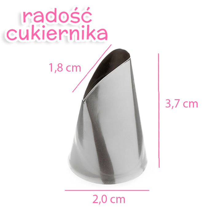 Tylka stal nierdzewna "Płatek róży" №6, 3,7 cm 