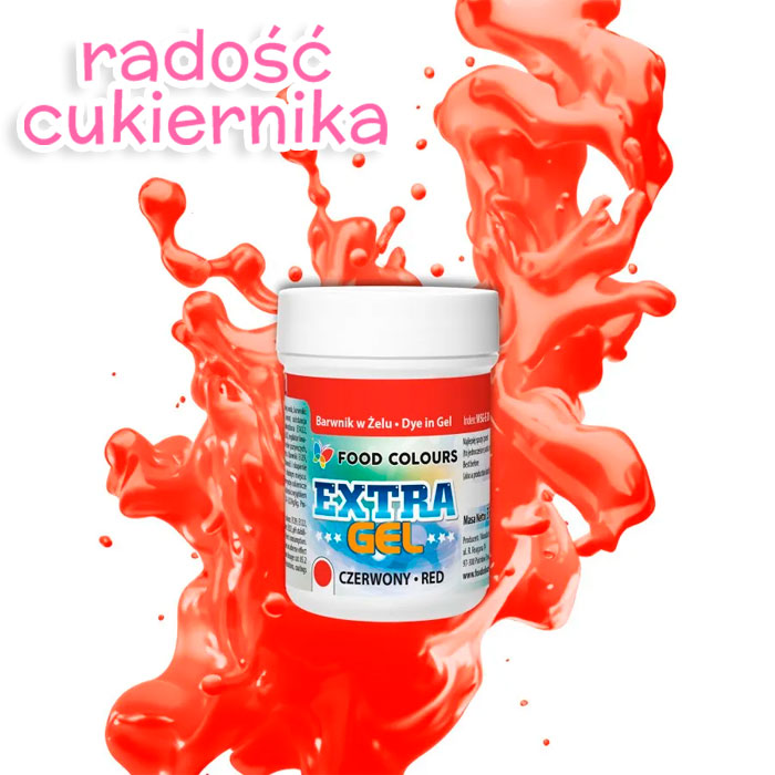 Barwnik w żelu Food Colours Extra Gel 35 g, czerwony  